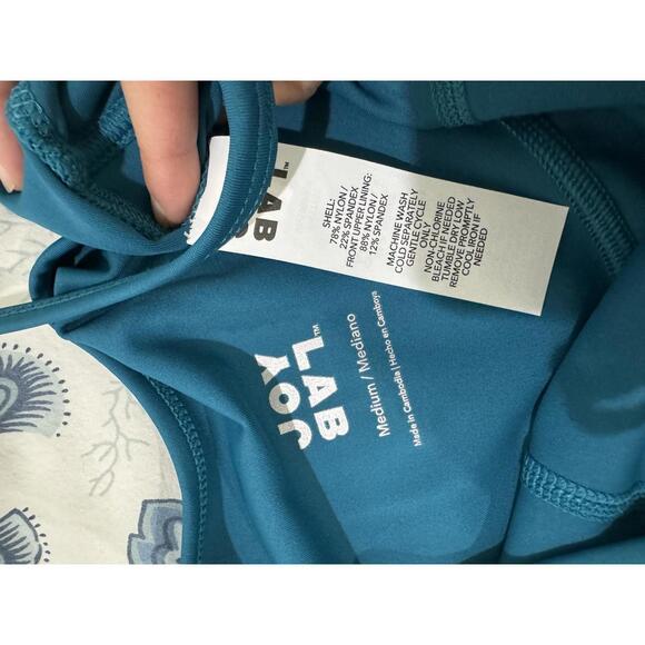 {SOLD} NWT JoyLab Blue Activewear Corset Sleeveless Bodysuit- Size Medium - Picture 6 of 9